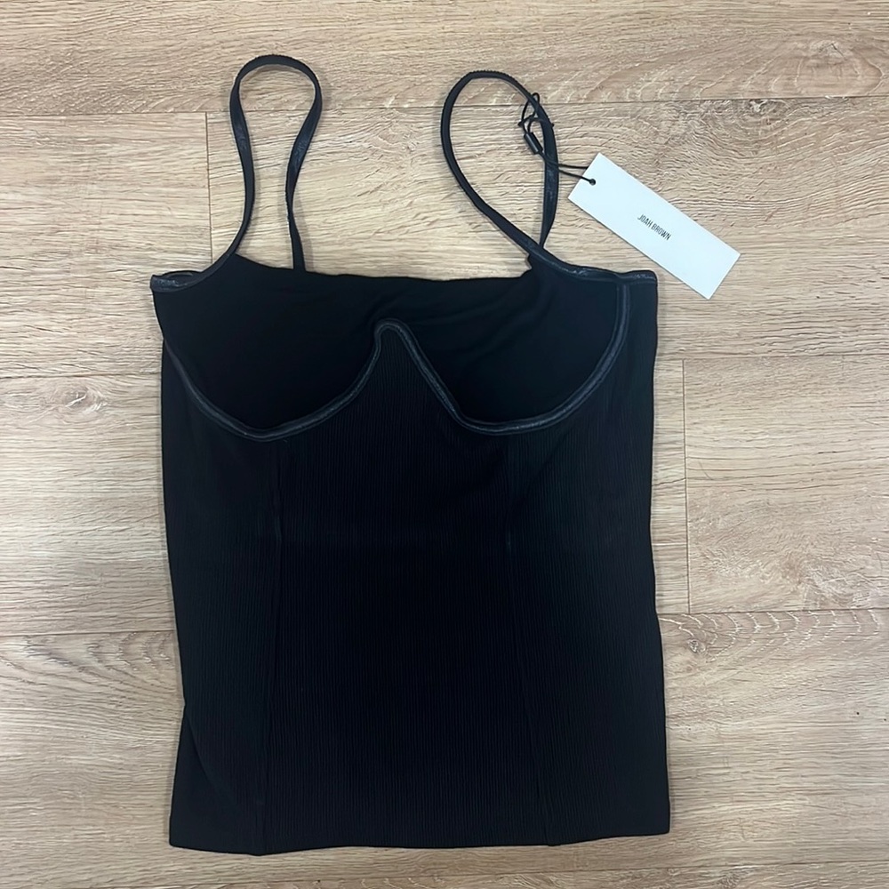 Joah Brown Corset Tank - Black